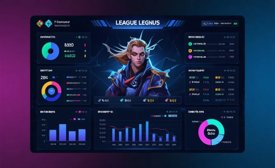 英雄联盟赛事数据可视化示意图